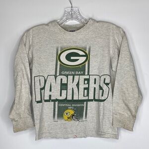 Vintage CSA Green Bay Packers Gray Long Sleeve Shirt 1996 8/10